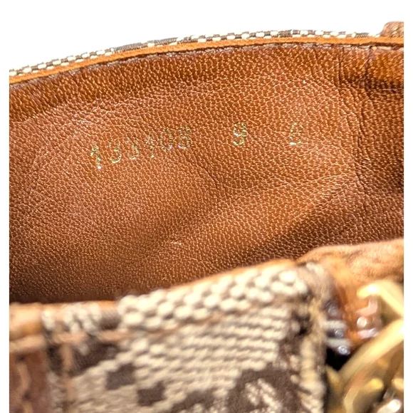 Vintage Gucci Tom Ford GG Monogram Square Toe Kitten Heel Ankle Boots Brown 9 - Picture 9 of 14